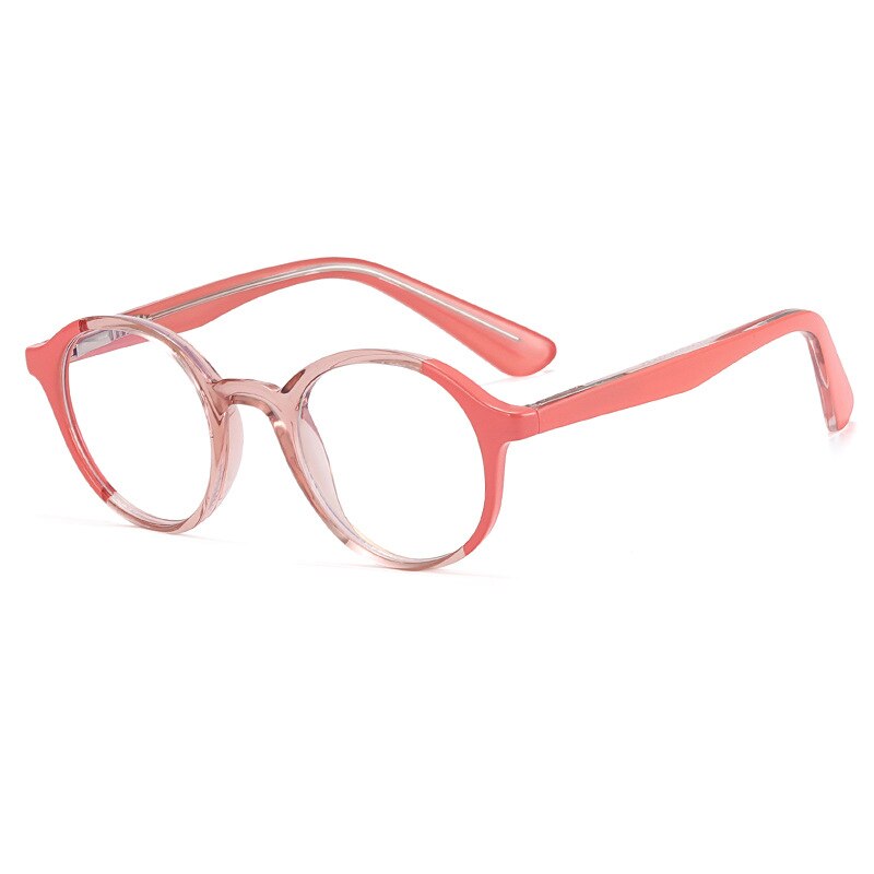 CCspace Unisex Children's Full Rim Round PC Plastic Eyeglasses 56544 Full Rim CCspace C7Orange