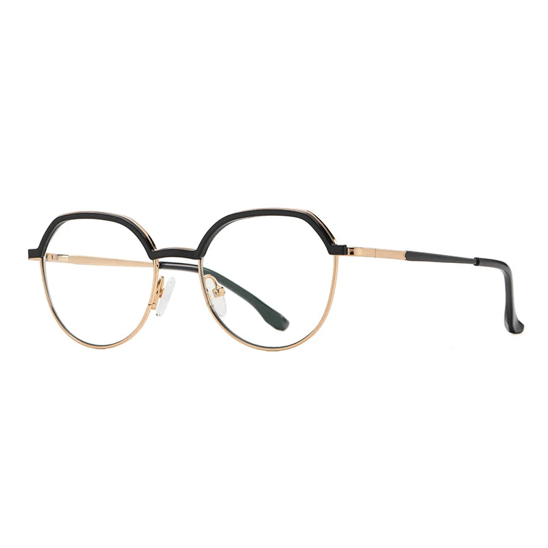 Gmei Women's Full Rim Polygon Alloy Tr 90 Eyeglasses 3201 Full Rim Gmei Optical