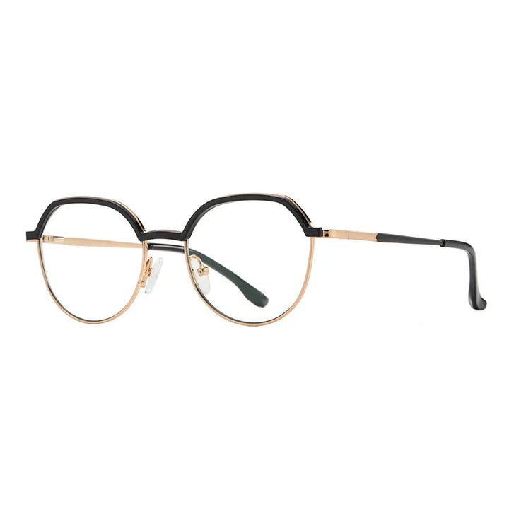 Gmei Women's Full Rim Polygon Alloy Tr 90 Eyeglasses 3201 Full Rim Gmei Optical