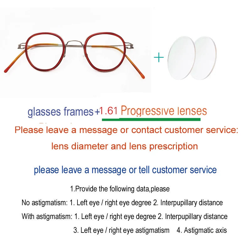Yujo Unisex Full Rim Polygon Steel Acetate Custom Eyeglasses 614150