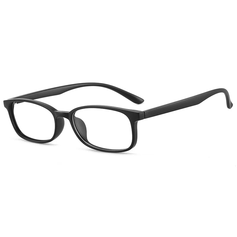 Bclear Unisex Small Full Rim Rectangle Plastic Eyeglasses 1058 Full Rim Bclear Matte black  