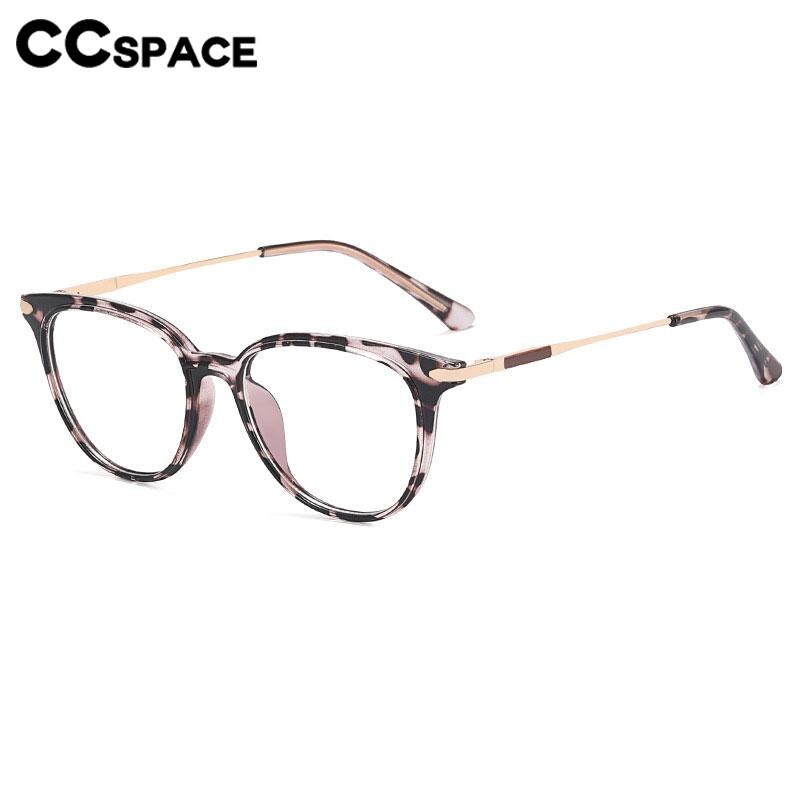 CCspace Unisex Girl's Full Rim Square Tr 90 Titanium Eyeglasses 56756 Full Rim CCspace