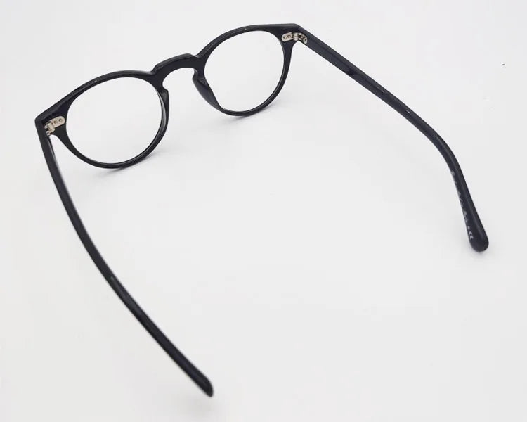 Yujo Unisex Full Rim Round Acetate Eyeglasses 1005 Full Rim Yujo