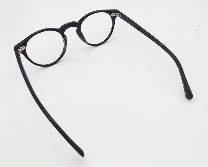 Yujo Unisex Full Rim Round Acetate Eyeglasses 1005 Full Rim Yujo