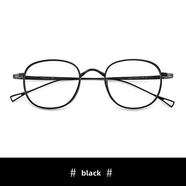 Kocolior Unisex Full Rim Round Titanium Hyperopic Reading Glasses 8016 Reading Glasses Kocolior Black 0