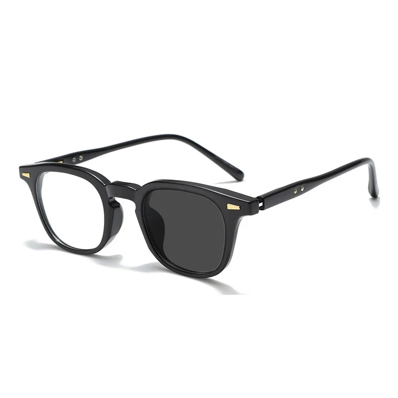 Kocolior Unisex Full Rim Square Acetate Eyeglasses L7156 Full Rim Kocolior Photochromic Black