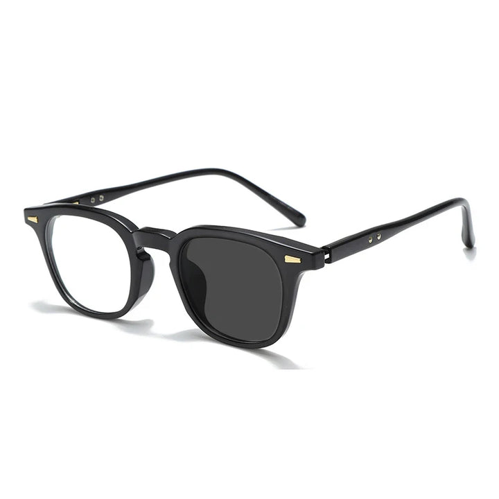 Kocolior Unisex Full Rim Square Acetate Eyeglasses L7156 Full Rim Kocolior Photochromic Black