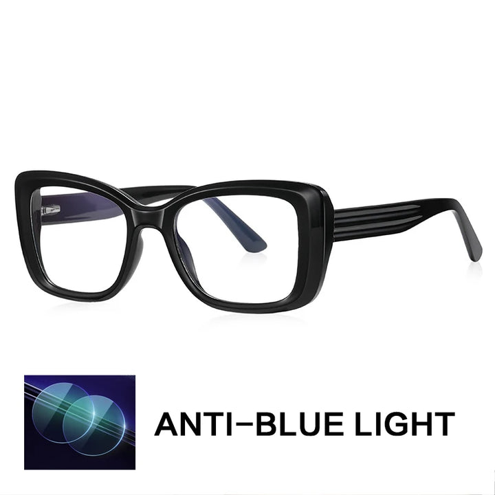 Gatenac Women's Full Rim Square Tr 90 Titanium Reading Glasses Gxy2147