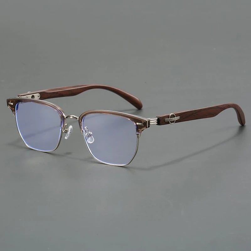 Xbora Unisex Full Rim Irregular Square Ultem Alloy Eyeglasses15659