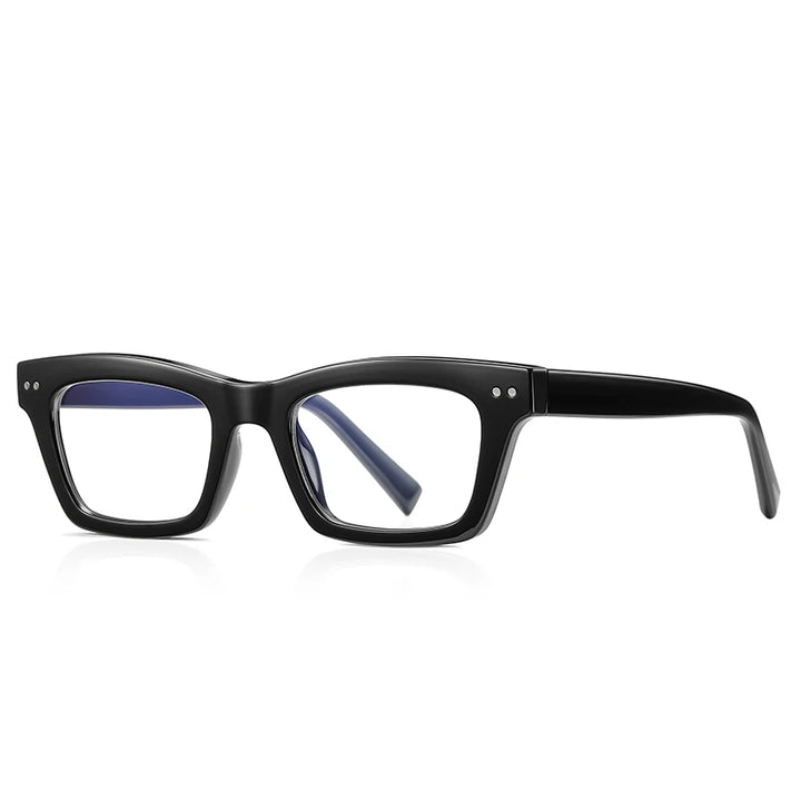 Reven Jate Unisex Full Rim Square Thick Tr 90 Alloy Eyeglasses 42191