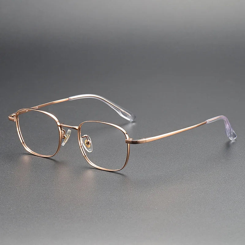 Yimaruili Women's Full Rim Polygon Square Titanium Eyeglasses 124210