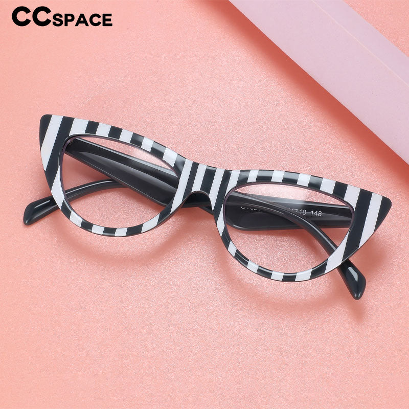 CCspace Women's Full Rim Cat Eye Acetate Eyeglasses 56373 Full Rim CCspace