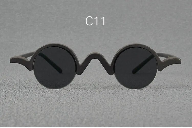Yujo Unisex Semi Rim Round Acetate Polarized Sunglasses 35mm Sunglasses Yujo C11 China