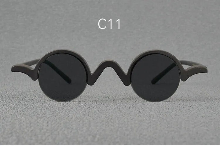 Yujo Unisex Semi Rim Round Acetate Polarized Sunglasses 35mm Sunglasses Yujo C11 China