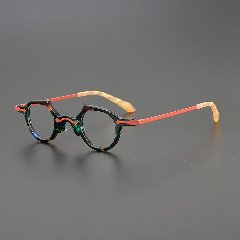Nobler Unisex Full Rim Brow Line Round Acetate Eyeglasses 1941 Full Rim Nobler C5