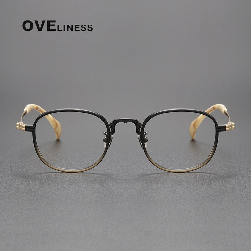 Oveliness Unisex Full Rim Square Titanium Eyeglasses 80866 Full Rim Oveliness