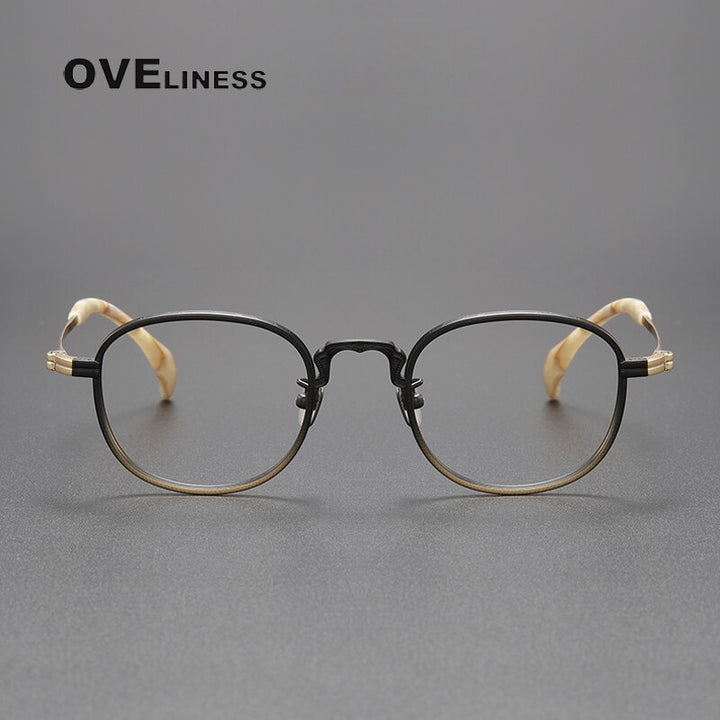 Oveliness Unisex Full Rim Square Titanium Eyeglasses 80866 Full Rim Oveliness