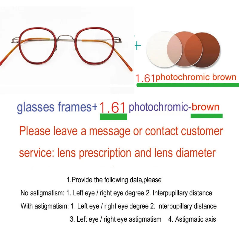 Yujo Unisex Full Rim Polygon Steel Acetate Custom Eyeglasses 614150