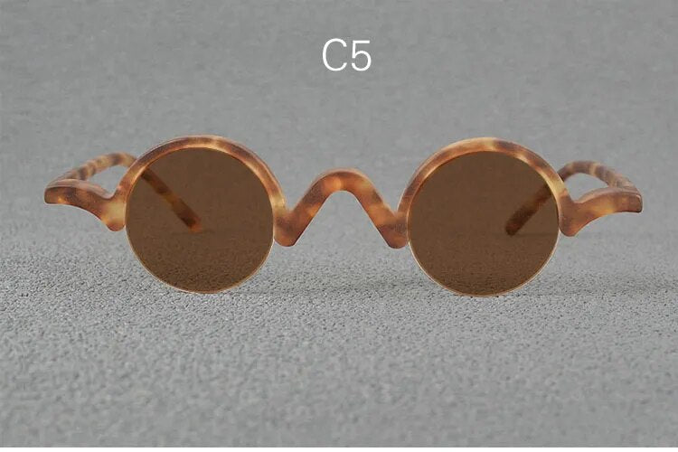 Yujo Unisex Semi Rim Round Acetate Polarized Sunglasses 35mm Sunglasses Yujo C5 China