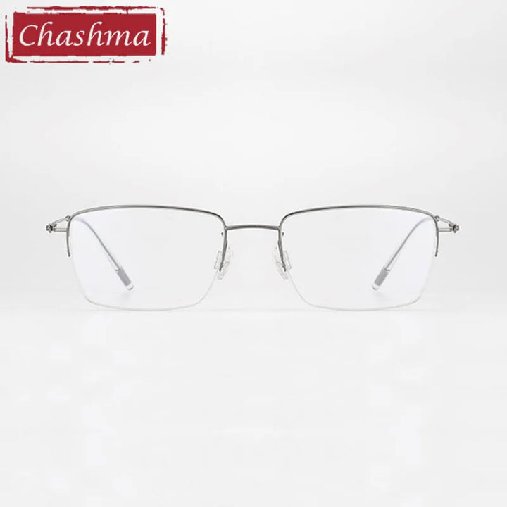 Chashma Men's Semi Rim Square Titanium Eyeglasses 7277 Semi Rim Chashma