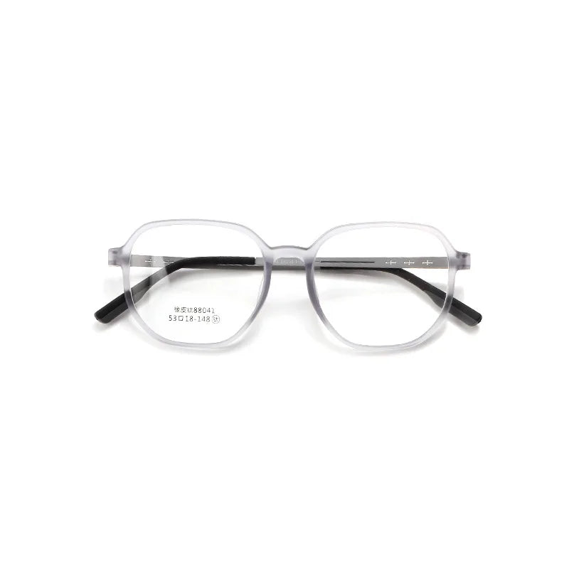 Xbora Unisex Full Rim Polygon Oval Tr 90 Titanium Eyeglasses 88041