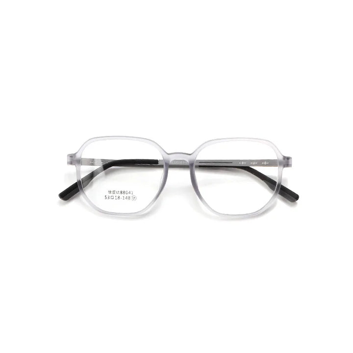 Xbora Unisex Full Rim Polygon Oval Tr 90 Titanium Eyeglasses 88041