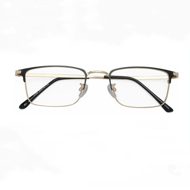 Kocolior Unisex Full Rim Square Alloy Reading Glasses 3160 Reading Glasses Kocolior Gold 0