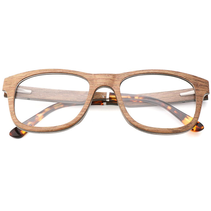 Hdcrafter Men's Full Rim Wood Eyeglasses 56362 Full Rim Hdcrafter Eyeglasses   