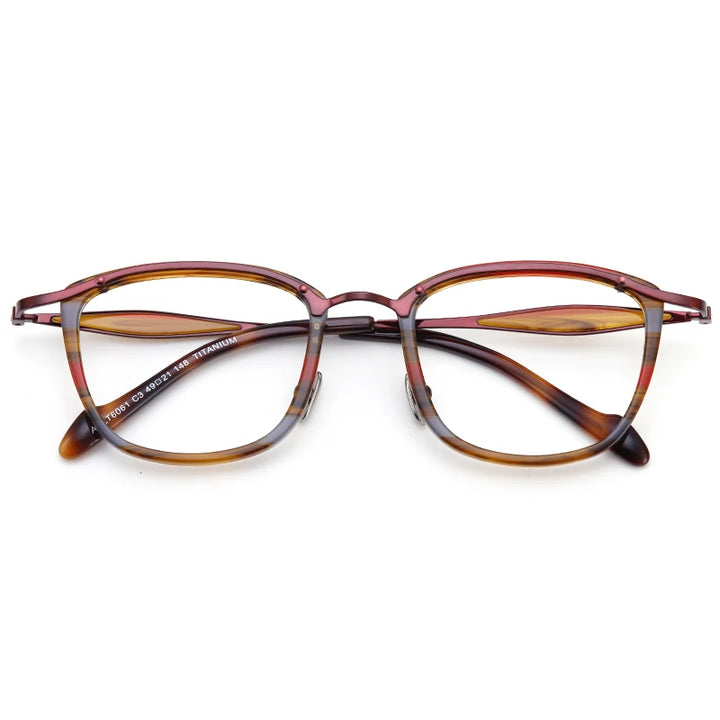 Muzz Unisex Full Rim Square Titanium Eyeglasses 6061 Full Rim Muzz C3