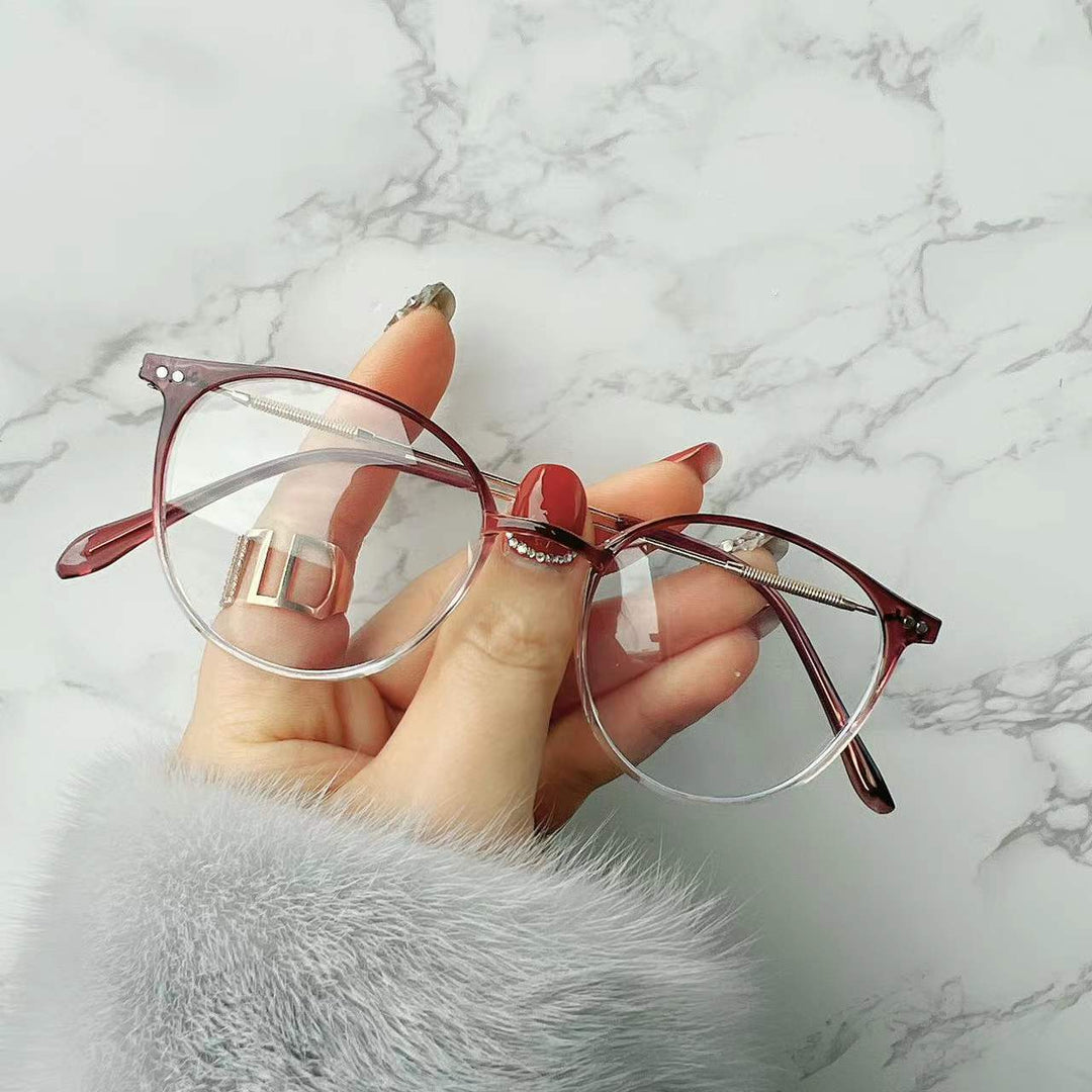 CCspace Unisex Full Rim Square Tr 90 Alloy Reading Glasses 56225 Reading Glasses CCspace Purple 0