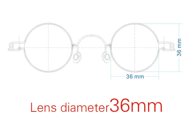 Yujo Unisex Full Rim Round Steel Custom Reading Glasses 61445