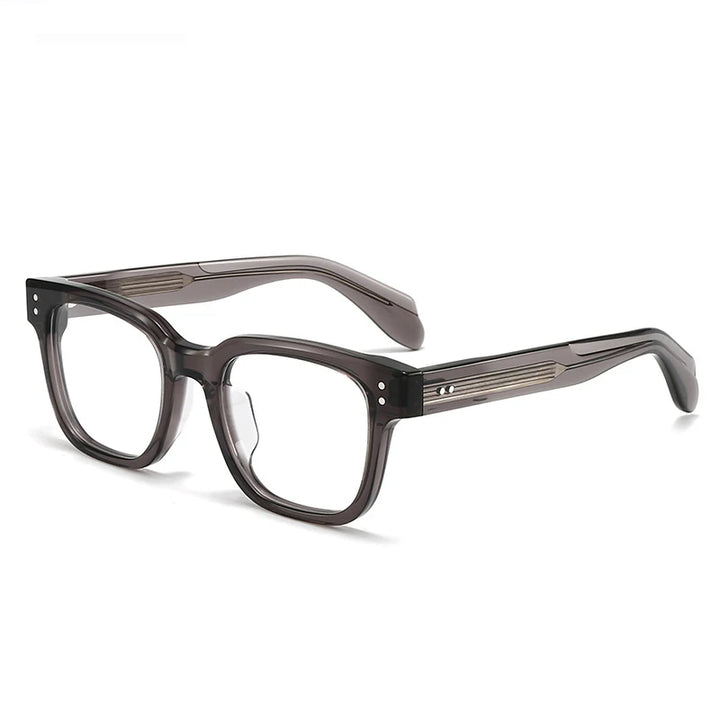 Black Mask Unisex Full Rim Square Thick Acetate Eyeglasses 91477