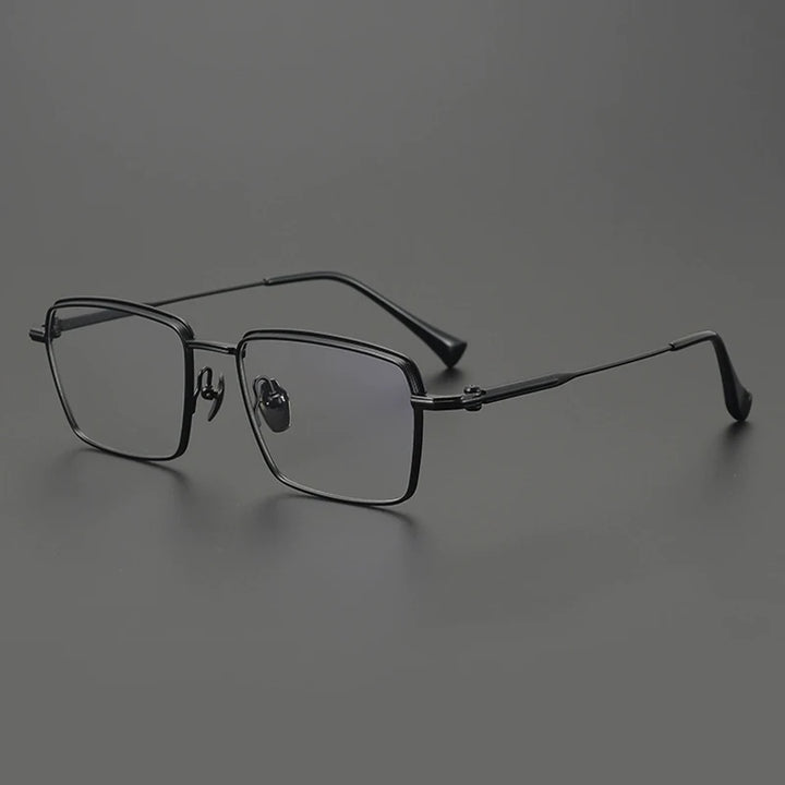 Gatenac Unisex Full Rim Square Titanium Eyeglasses Gxyj4006