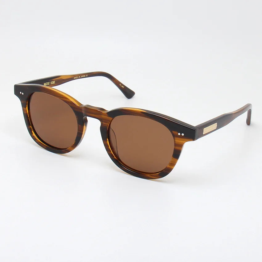 Black Mask Unisex Full Rim Square Acetate Polarized Sunglasses 4946 Sunglasses Black Mask Tortoise-Brown As Shown