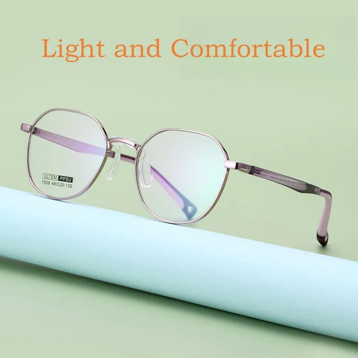 Yimaruili Unisex Children's Full Rim Square Alloy Eyeglasses 7509s Full Rim Yimaruili Eyeglasses