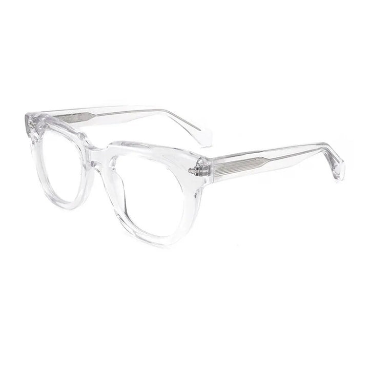 Gatenac Unisex Full Rim Square Acetate Eyeglasses Gxyj1134 Full Rim Gatenac Transparent
