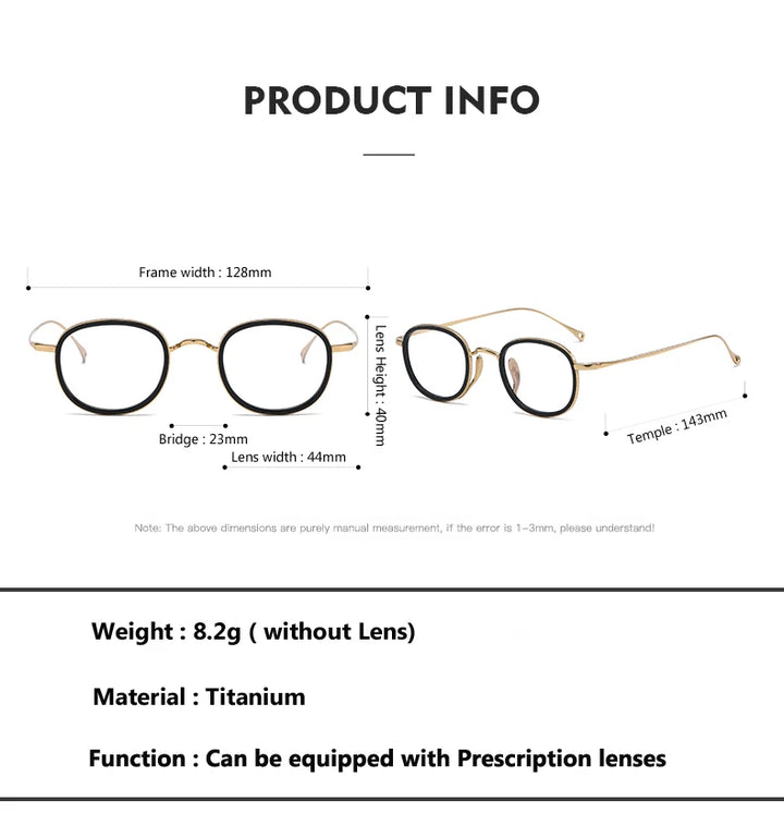 Oveliness Women's Full Rim Square Acetate Titanium Eyeglasses