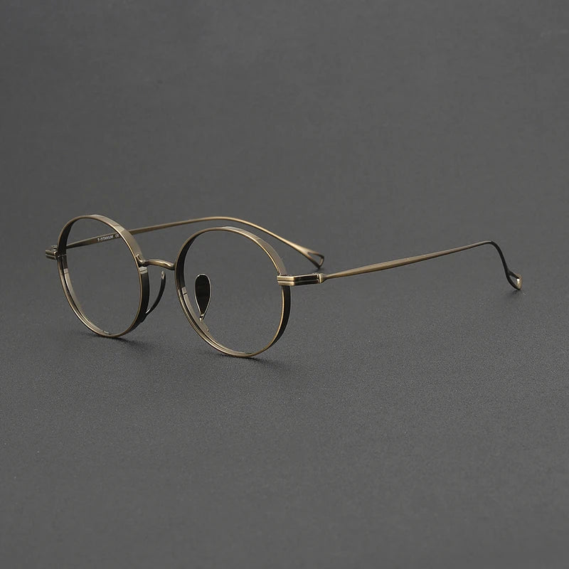 Muzz Unisex Full Rim Round Titanium Eyeglasses 73003