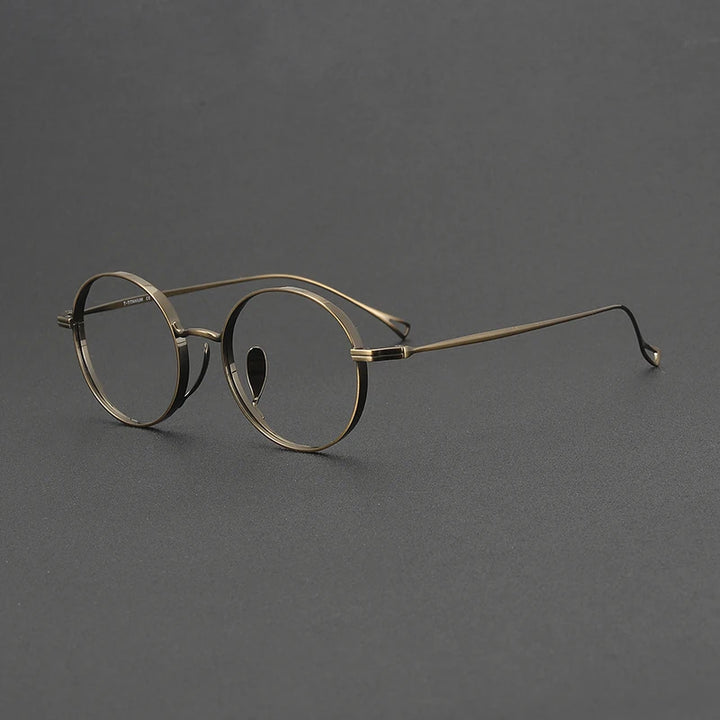 Muzz Unisex Full Rim Round Titanium Eyeglasses 73003