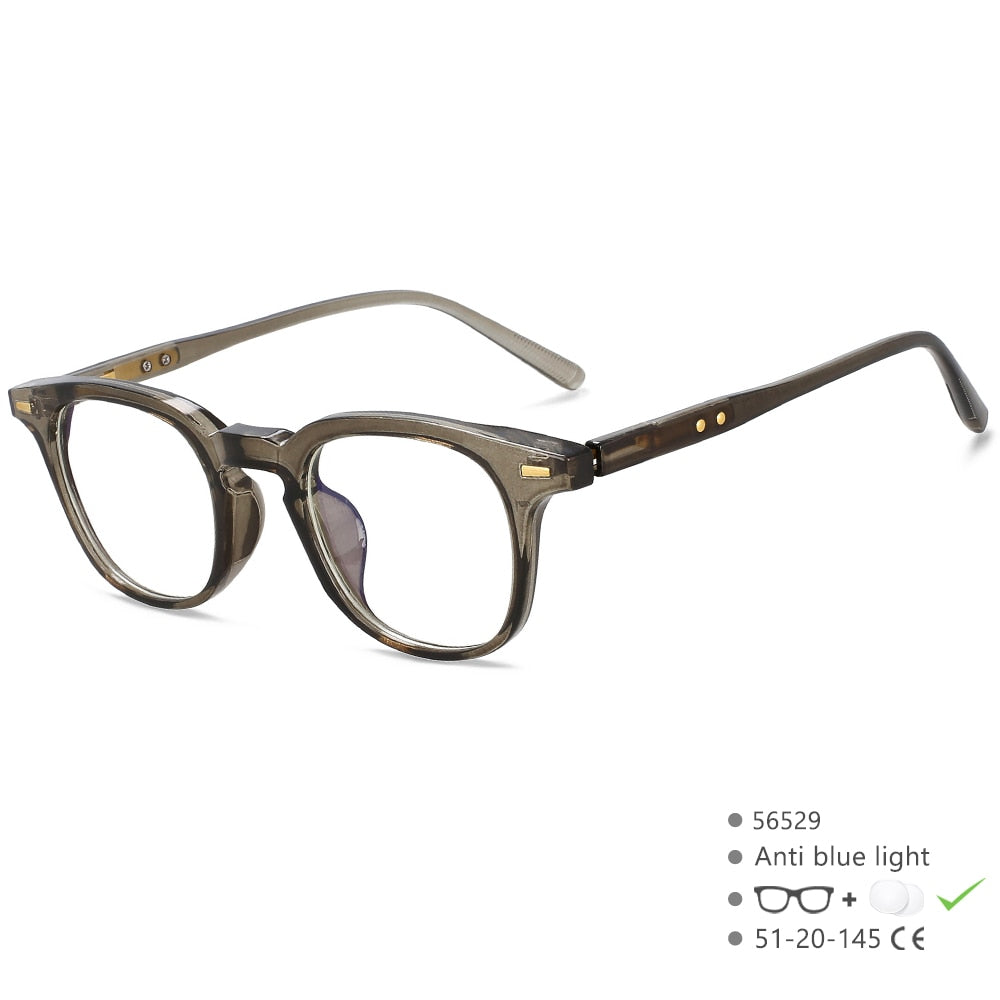 CCspace Unisex Full Rim Square PC Plastic Eyeglasses 56529 Full Rim CCspace C4Green