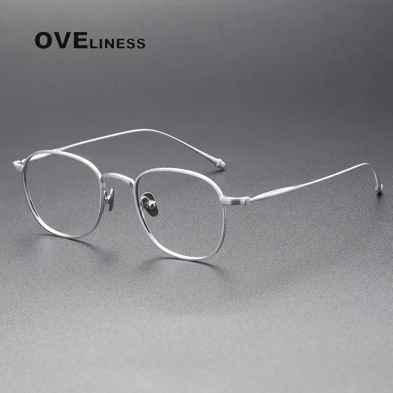 Oveliness Women's Full Rim Polygon Square Titanium Eyeglasses 23090