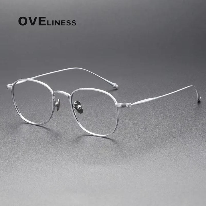 Oveliness Women's Full Rim Polygon Square Titanium Eyeglasses 23090