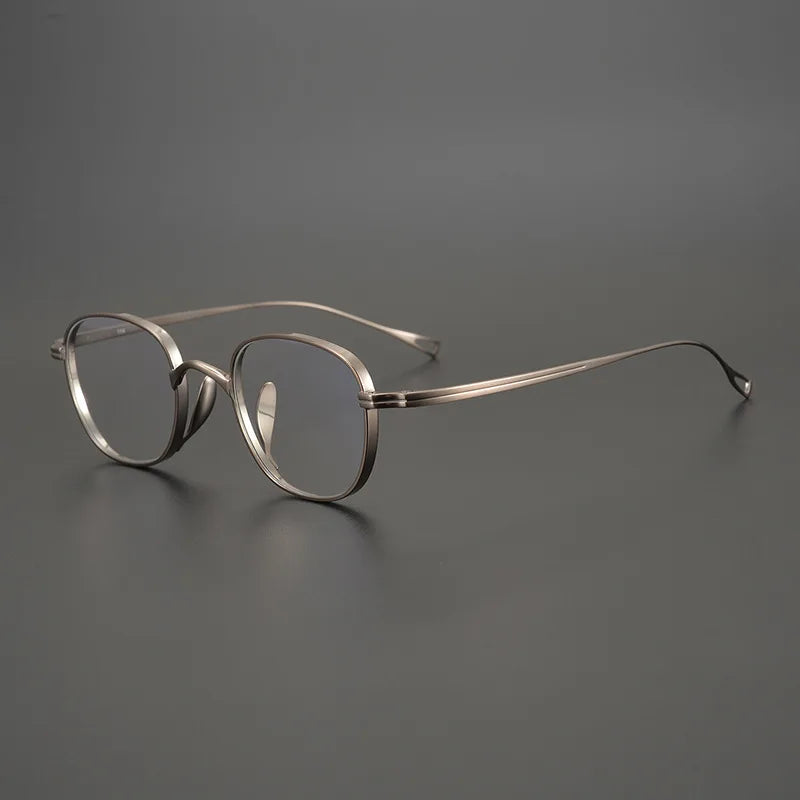 Black Mask Unisex Full Rim Square Oval Titanium Eyeglasses 19114