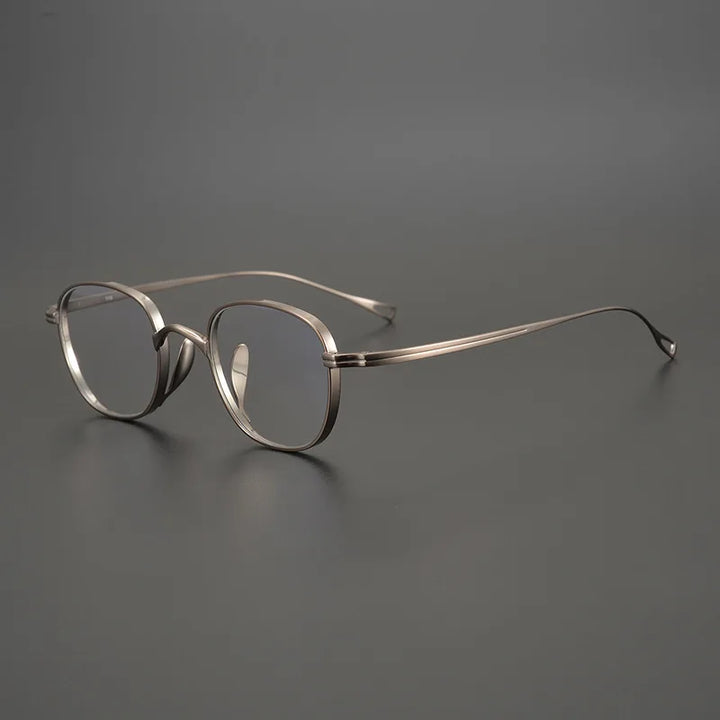 Black Mask Unisex Full Rim Square Oval Titanium Eyeglasses 19114