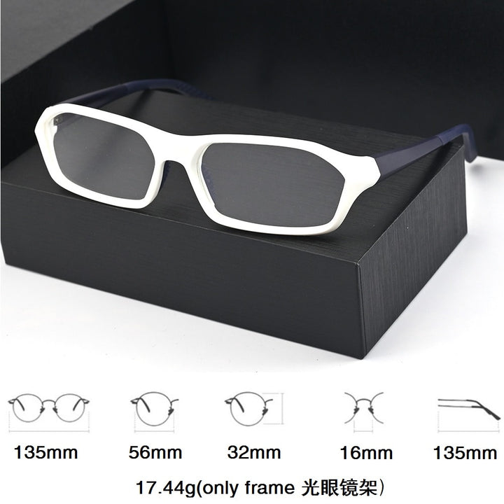 Cubojue Unisex Full Rim Rectangle Tr 90 Myopic Reading Glasses 9887m Reading Glasses Cubojue   