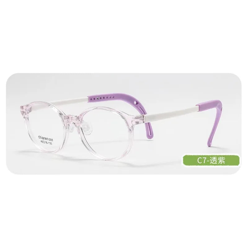 Zirosat Unisex Children's Full Rim Oval Tr 90 Silicone Eyeglasses 9911 Full Rim Zirosat C7