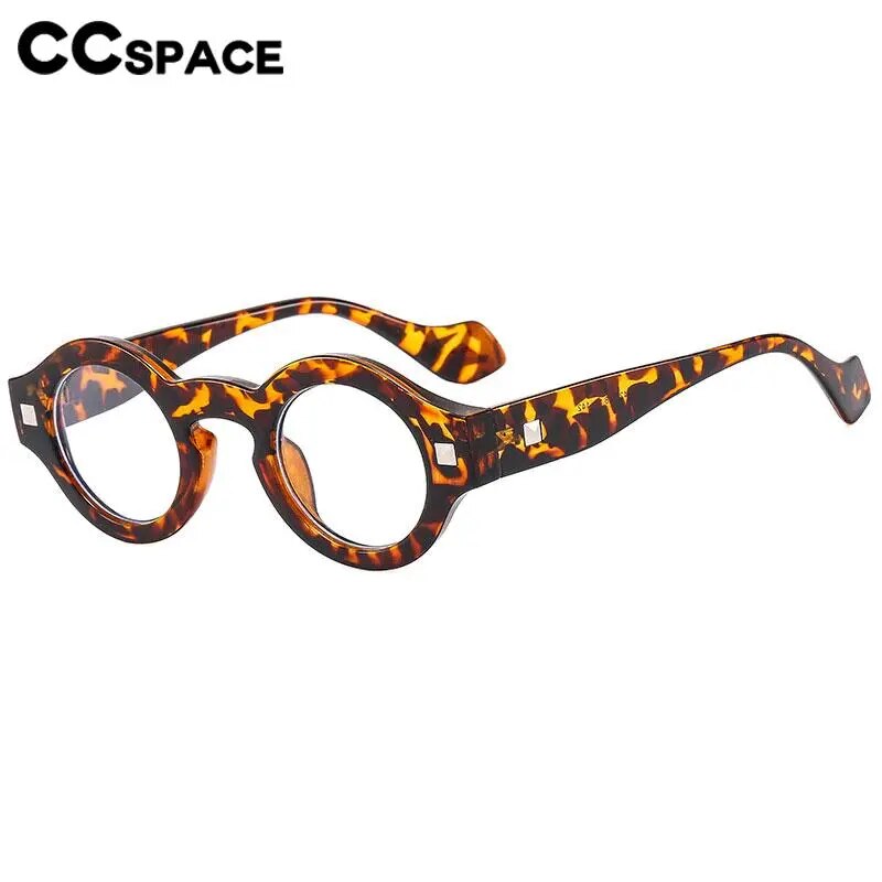 CCspace Unisex Full Rim Small Round Acetate Reading Glasses R57019 Reading Glasses CCspace