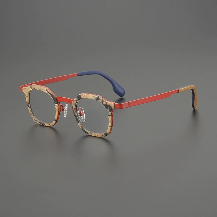 Gatenac Women's Full Rim Square Acetate Titanium Eyeglasses G85893
