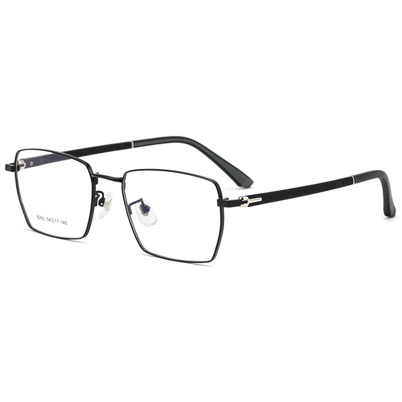 Hotochki Men's Full Rim Square Alloy Eyeglasses 8265 Full Rim Hotochki black  