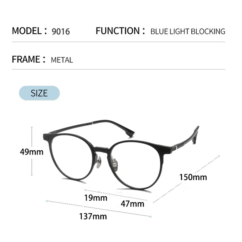 Kocolior Unisex Full Rim Round Tr 90 Eyeglasses Clip On Polarized Sunglasses 9016 Full Rim Kocolior